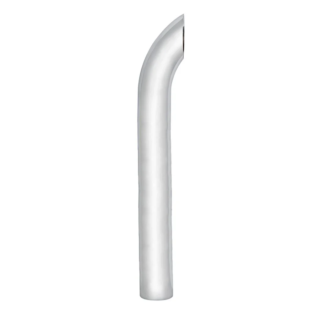 6"D x 108"L Chrome Curved Top Stack Plain End