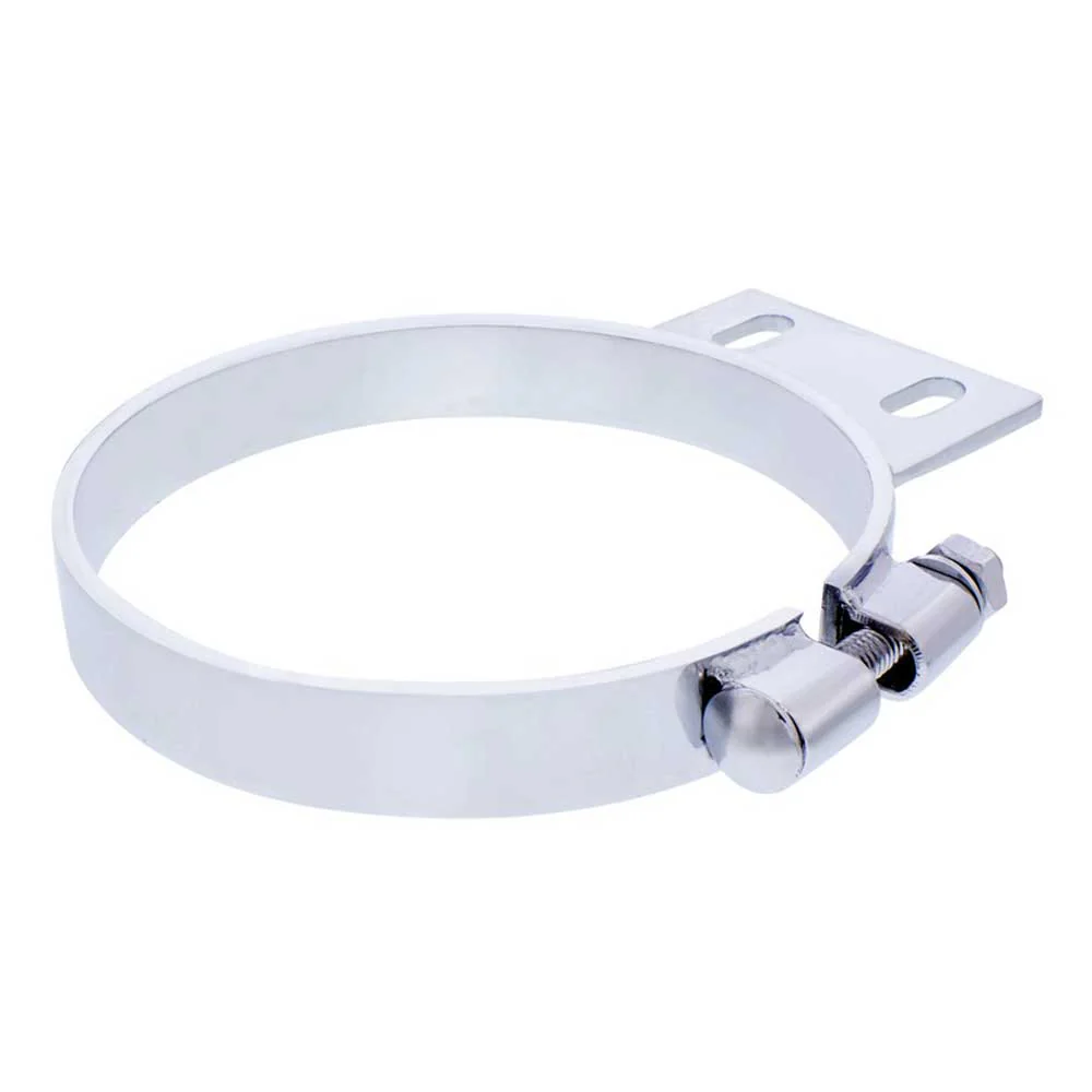 6"D x 1"W Peterbilt Chrome Exhaust Clamp - Image 2