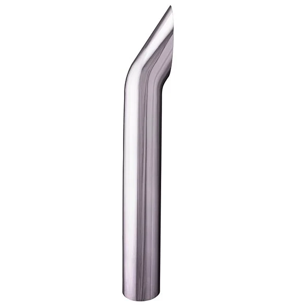 6"D x 24"L Chrome Short 30 Top Stack Plain End