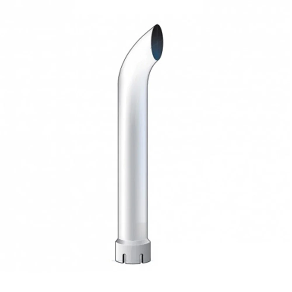 6"D x 48"L Chrome Curved Top Stack Expanded End