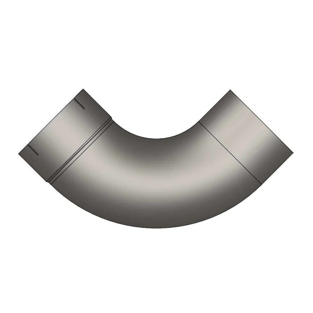 6"ID/OD x 13" 90 Degree Chrome Elbow