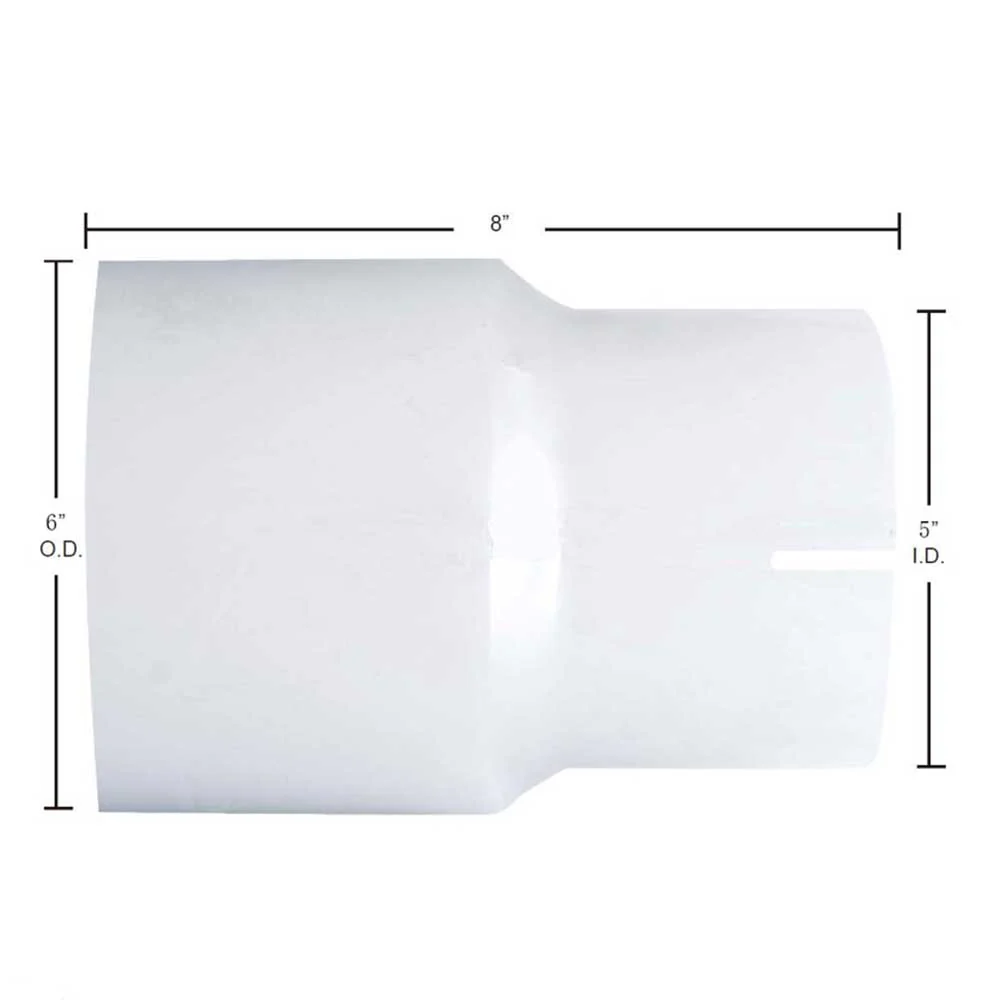 6"OD to 5"ID Chrome Reducer