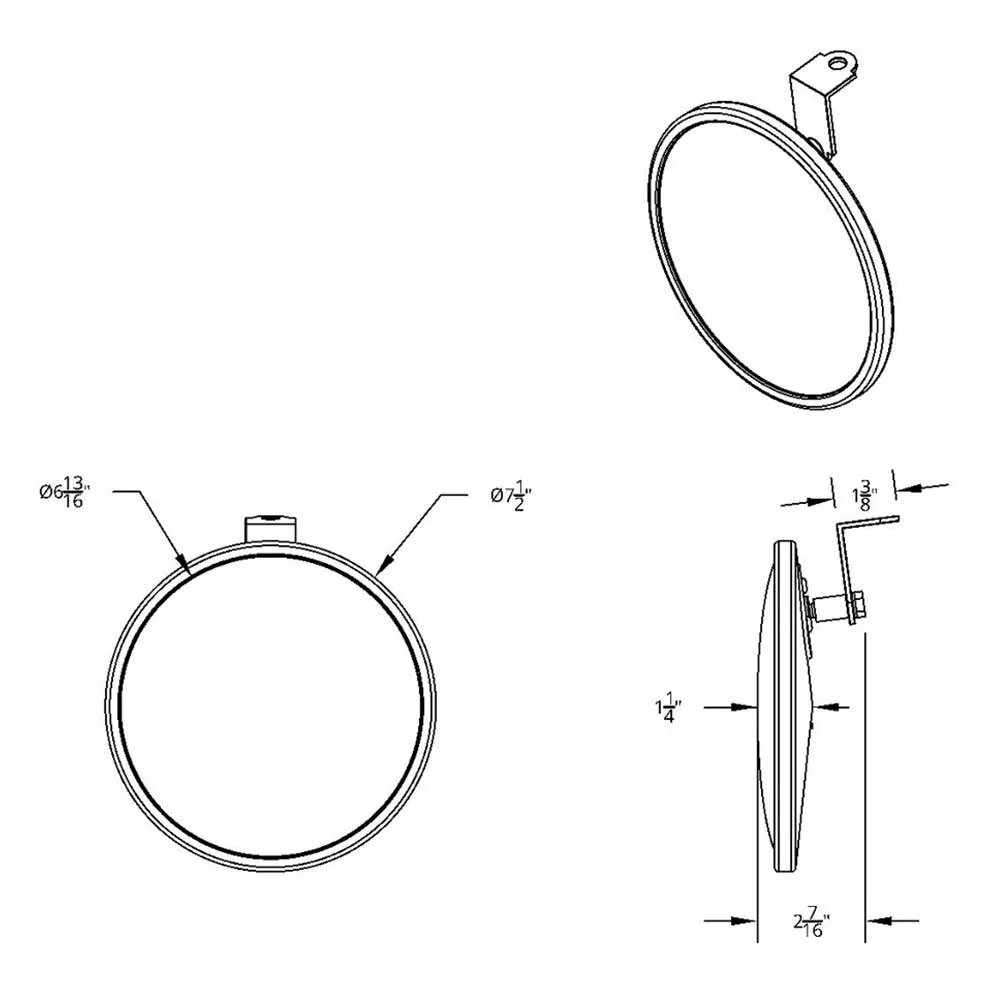 7-1/2" Stainless Steel 320R Contour Radius Convex Mirror - Image 6