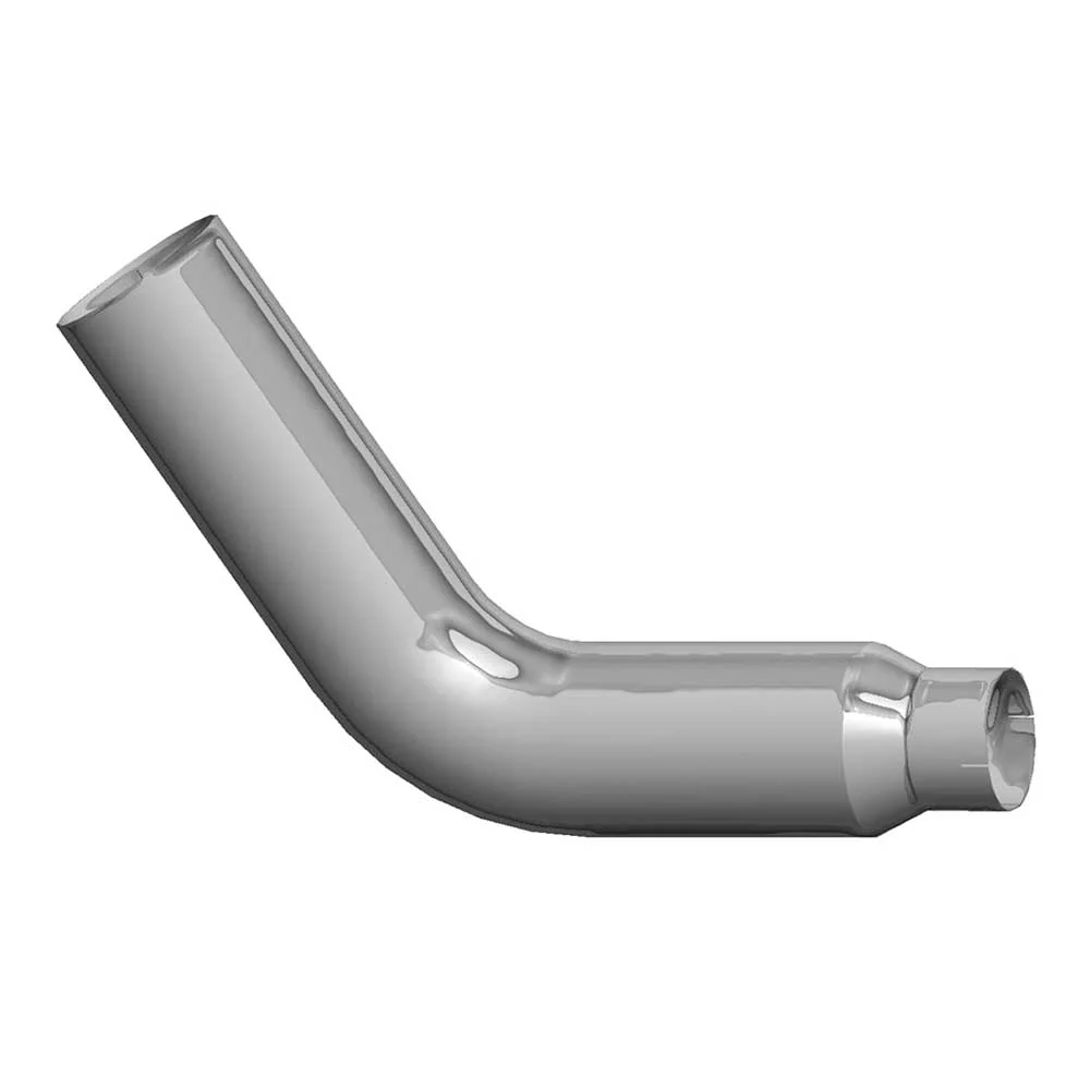 7"-5"D x 10"L x 22"R 60 Degree Chrome Elbow with Expanded End