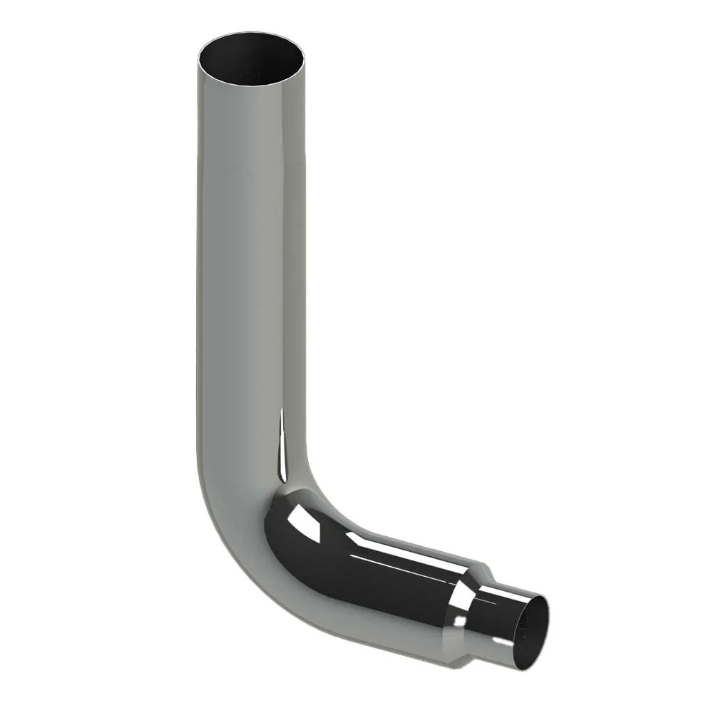 7"-5"D x 29"L x 20"R 90 Degree Chrome Elbow with Plain End