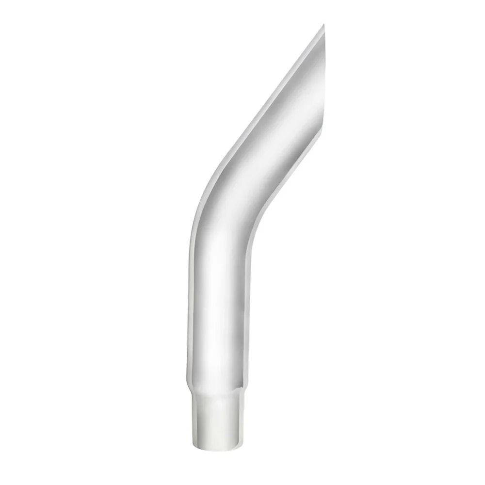 7"-5"D x 48"L Chrome Bull Horn Top Stack Plain End