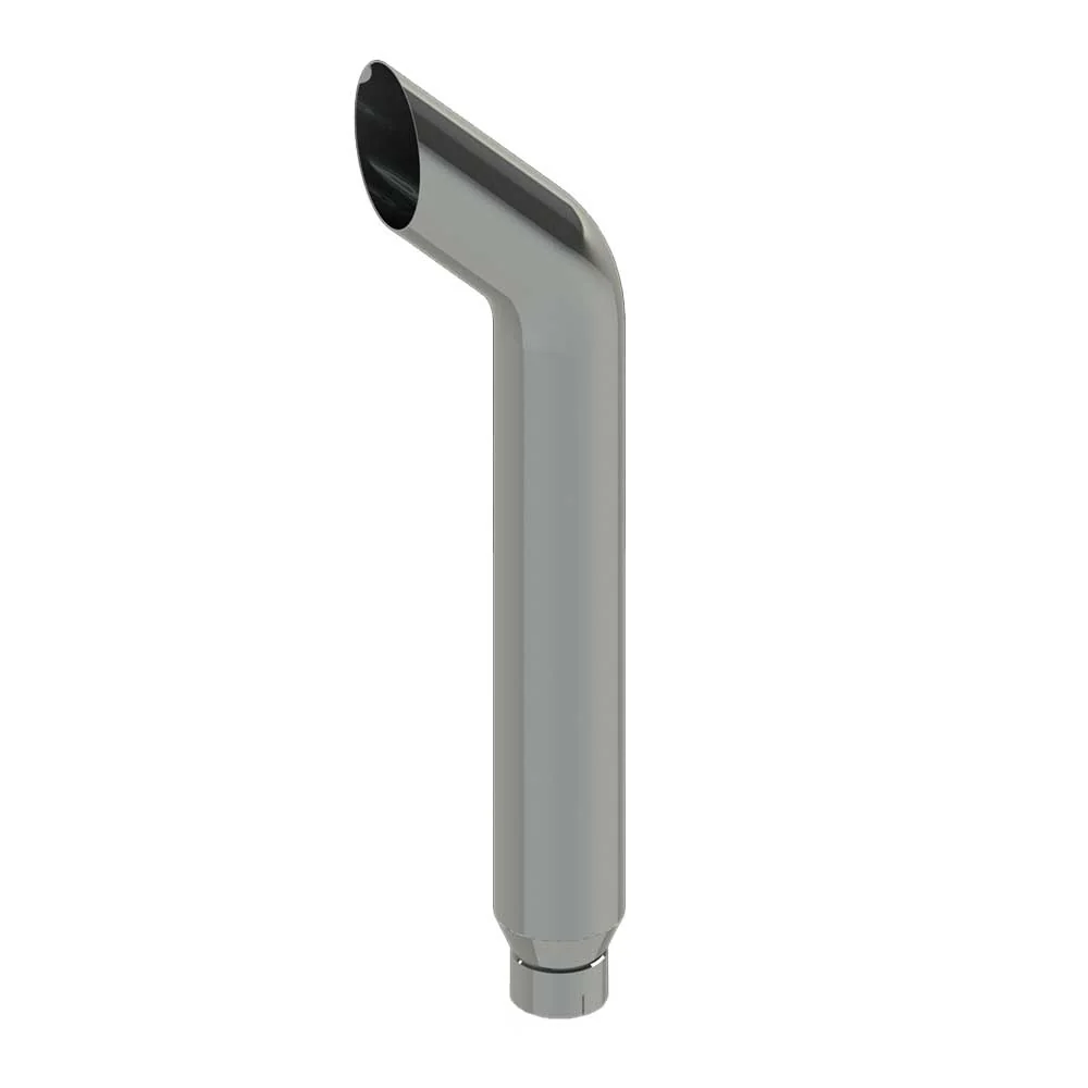 7"-5"D x 96"L Bullhorn One-Piece Chrome Stack Exp.