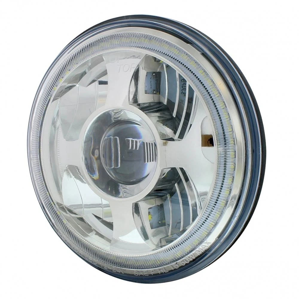 7" LED Projection Headlight with Halo Light - Image 4