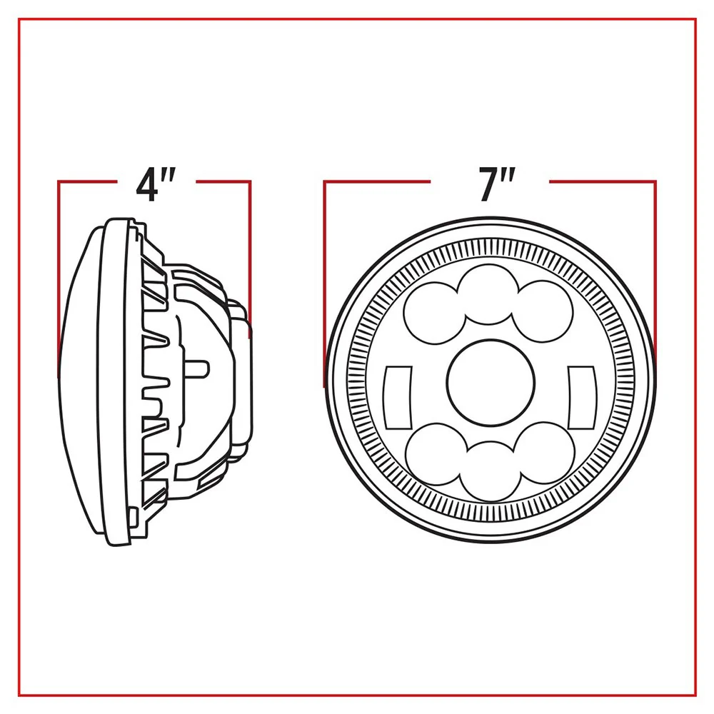 7" Low Voltage LED Projector Headlight - Image 4