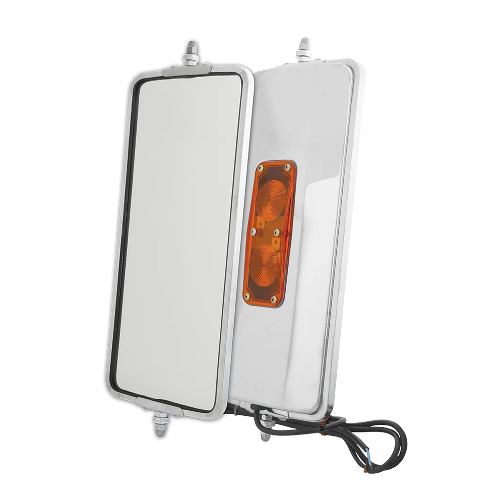 7" x 16" SS West Coast Heated Mirror with Light