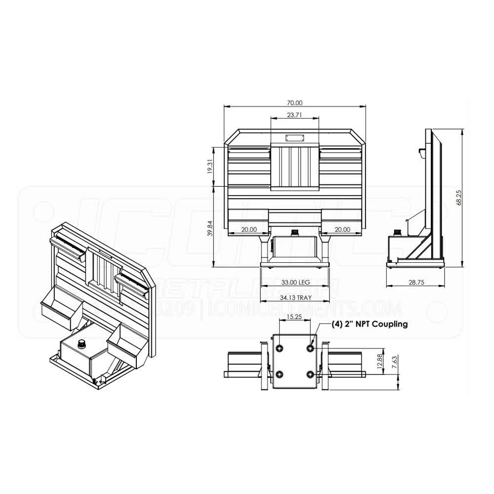 70" Cab Rack with 30 Gallon Hydraulic Tank - Image 4