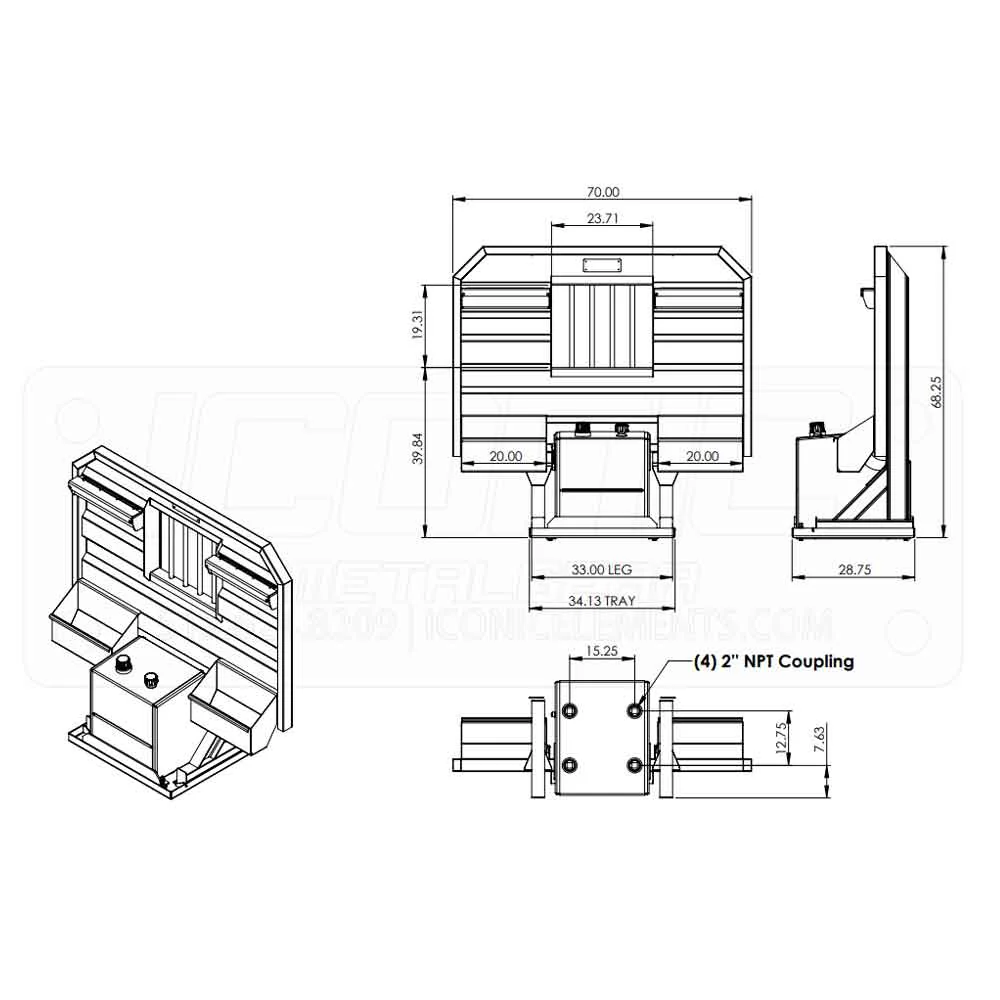 70" Cab Rack with 50 Gallon Hydraulic Tank - Image 4
