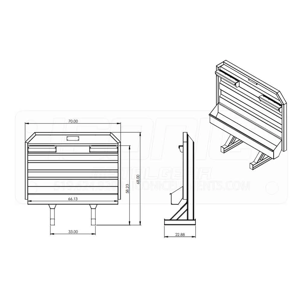 70" x 68" Cab Rack with Full Chain Tray - Image 4