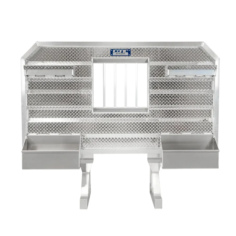 70" x 68" Cab Rack with Jail Window and Split Chain Trays - Image 2