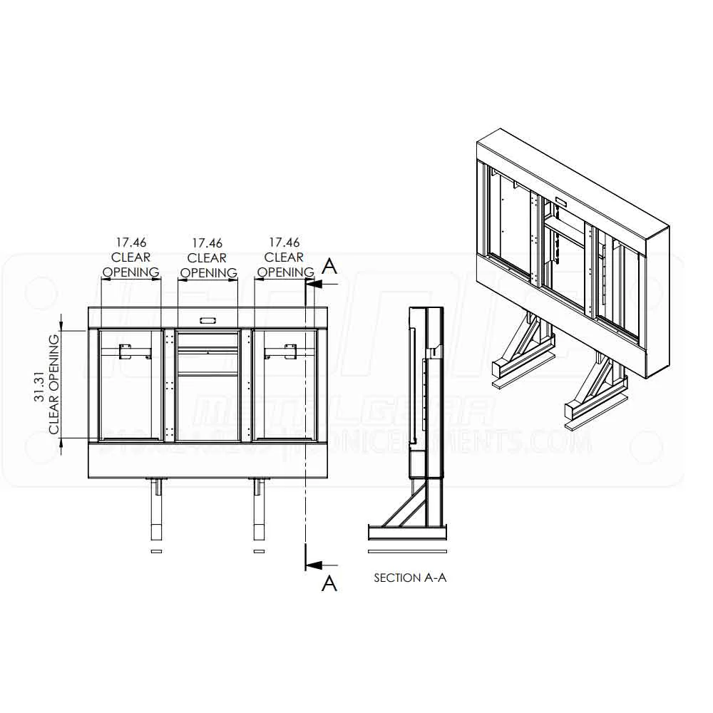 70" x 68" x 10" Enclosed Cab Rack - Image 5