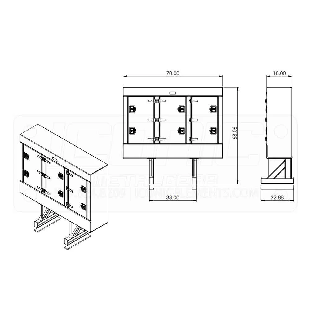 70" x 68" x 18" Enclosed Cab Rack - Image 4