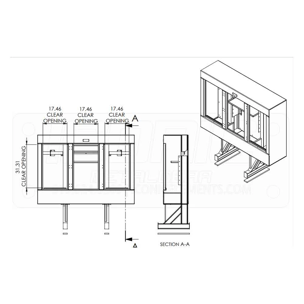 70" x 68" x 18" Enclosed Cab Rack - Image 5