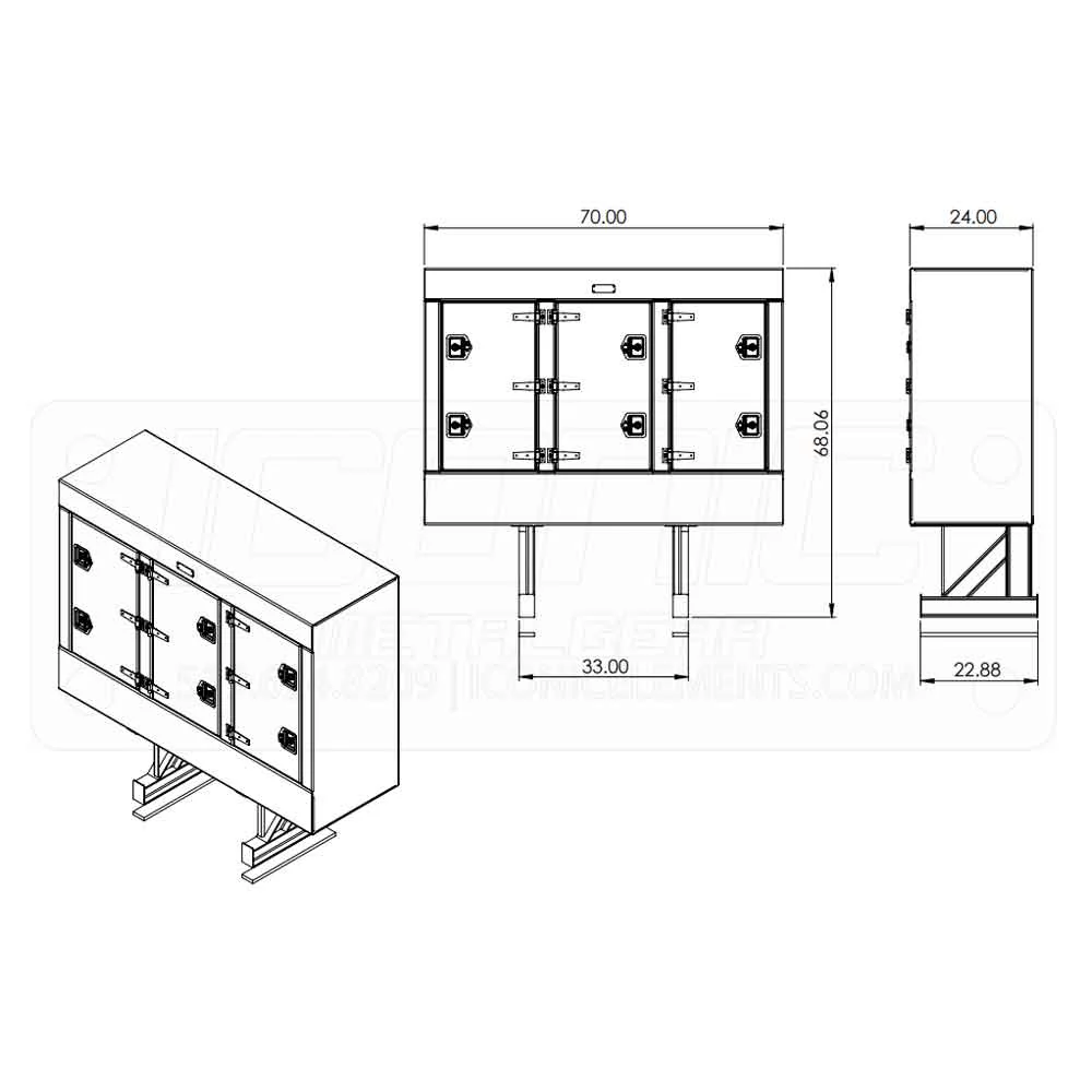 70" x 68" x 24" Enclosed Cab Rack - Image 4