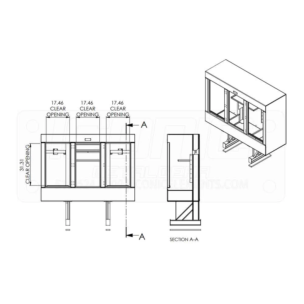 70" x 68" x 24" Enclosed Cab Rack - Image 5