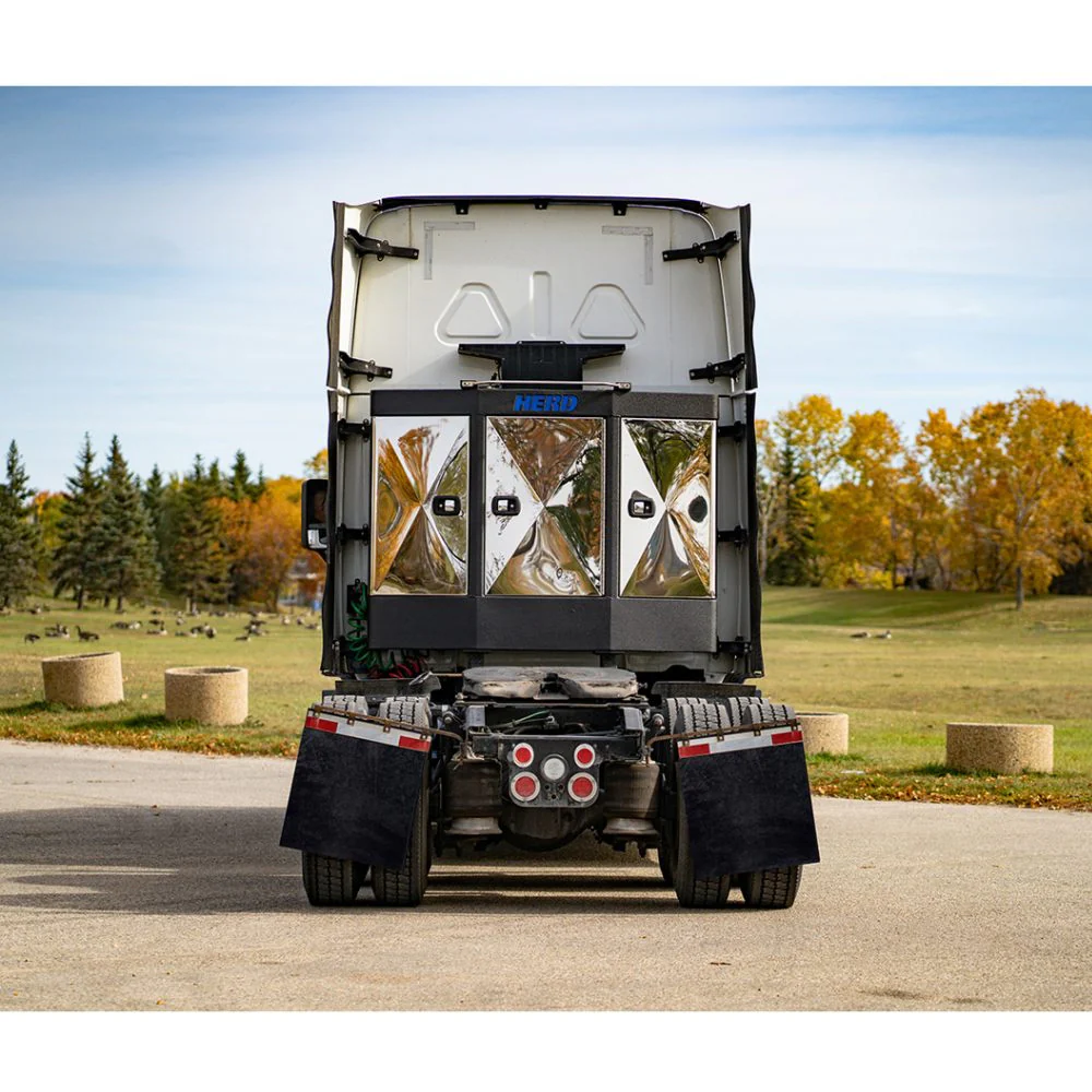 70"H x 80"W 300 Series 3 Door Stainless and Poly Layer Cab Rack - Image 2