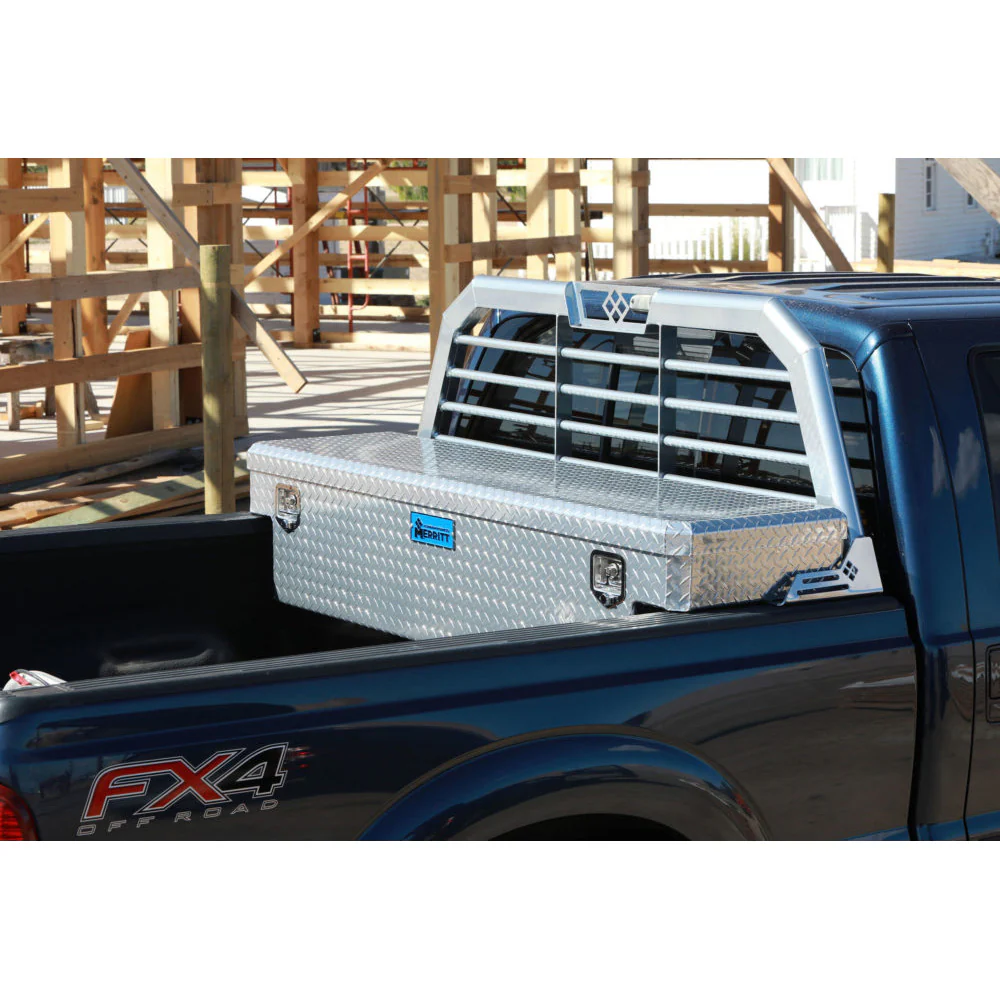 70"L x 16"D x 20"W Full-Size Pickup Truck Crossbody Box - Gloss Aluminum Finish - Image 3