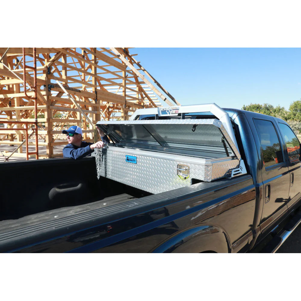 70"L x 16"D x 20"W Full-Size Pickup Truck Crossbody Box - Gloss Aluminum Finish - Image 4