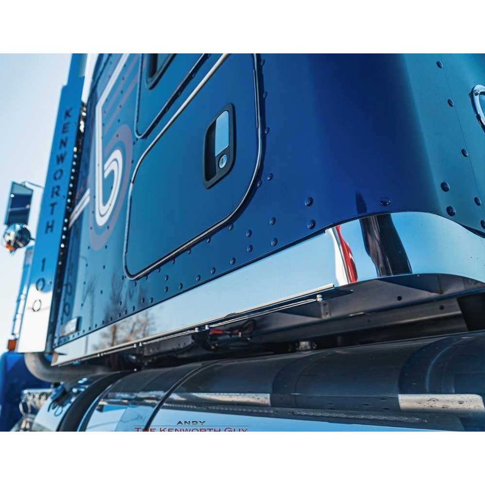 72" x 1" Kenworth W900L Stainless Steel Sleeper Panel - Image 3