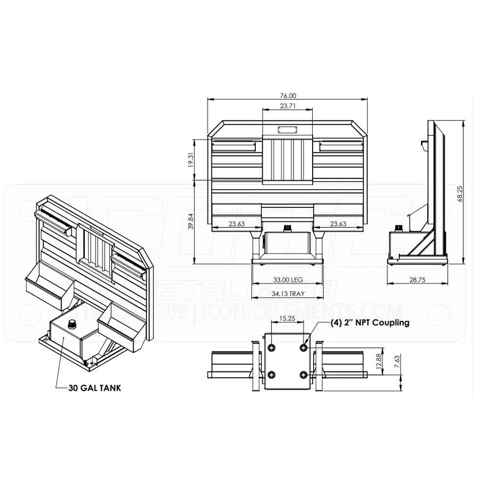 76" Cab Rack with 30 Gallon Hydraulic Tank - Image 4