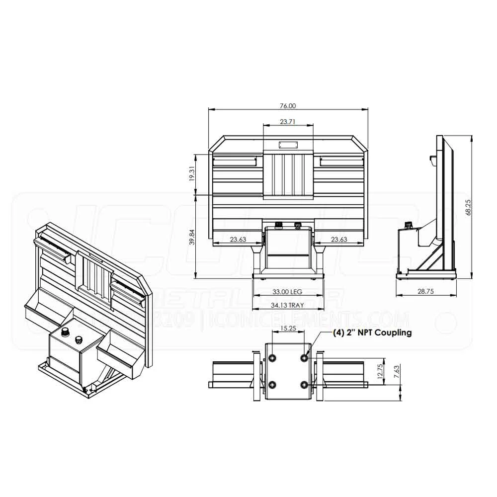 76" Cab Rack with 50 Gallon Hydraulic Tank - Image 4