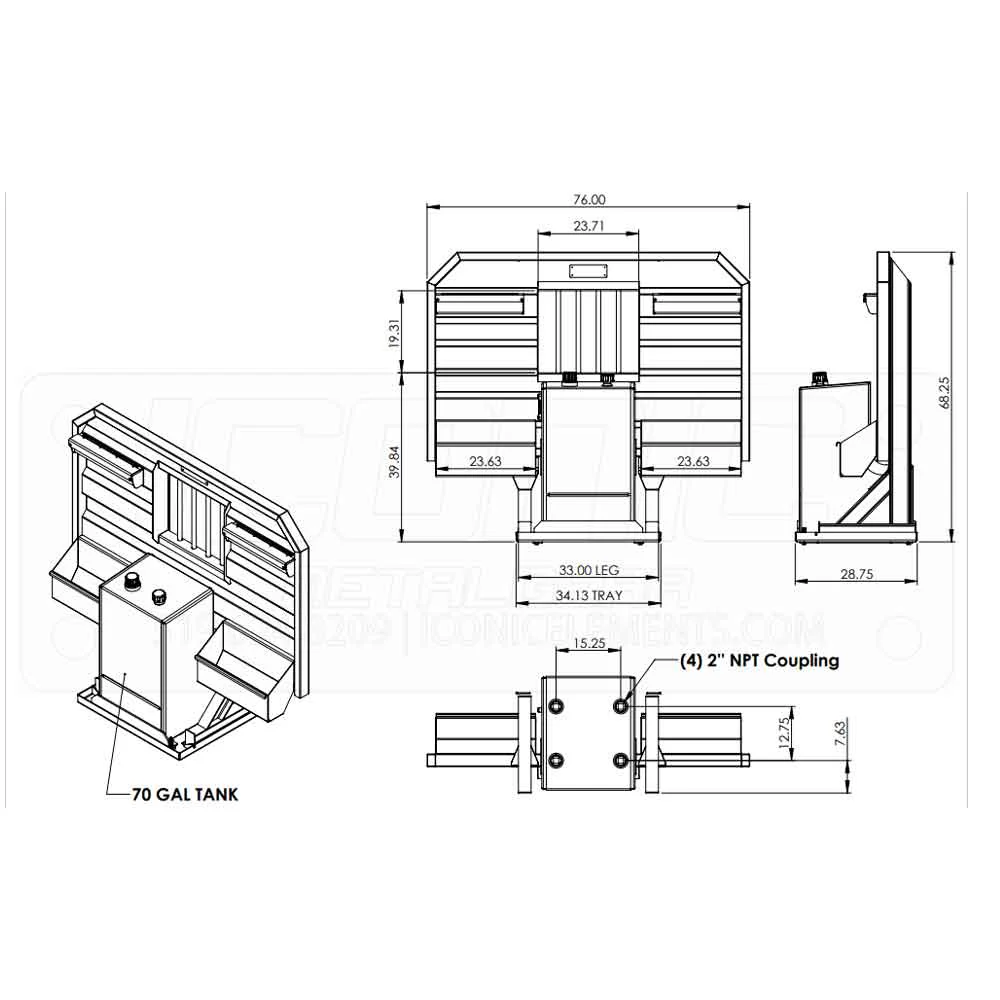 76" Cab Rack with 70 Gallon Hydraulic Tank - Image 4