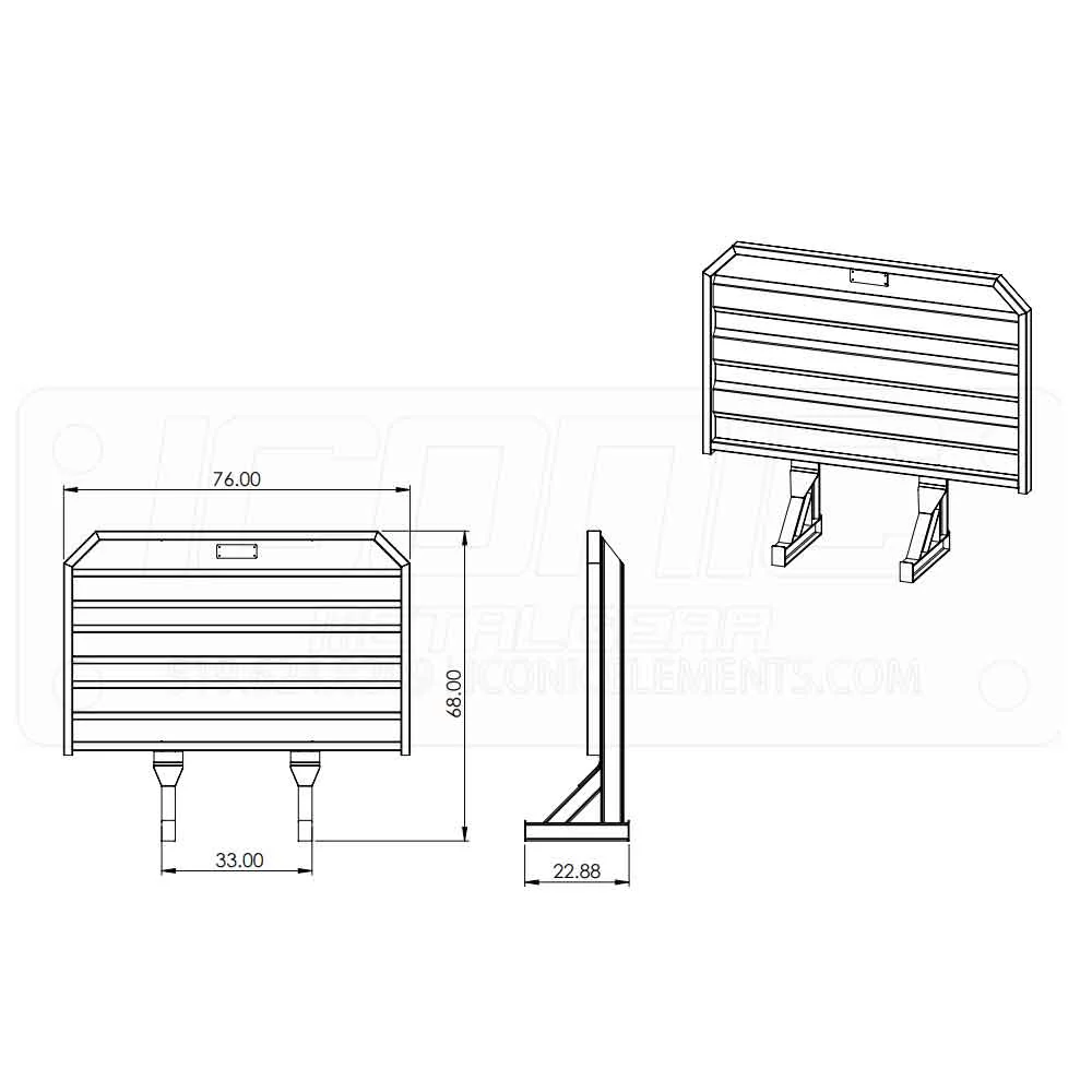 76" x 68" Standard Cab Rack - Image 4