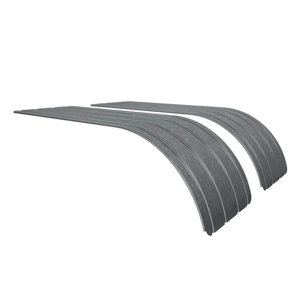 77" Stainless Steel Ribbed Half Fenders