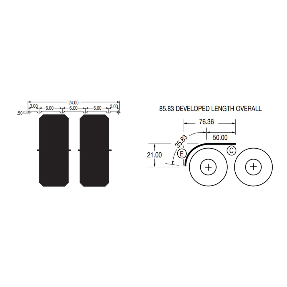77" Stainless Steel Ribbed Half Fenders - Image 2