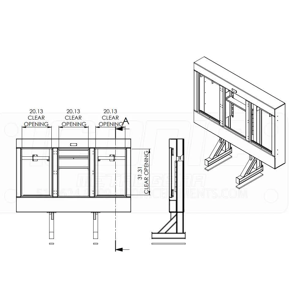 78" x 68" x 10" Enclosed Cab Rack - Image 5