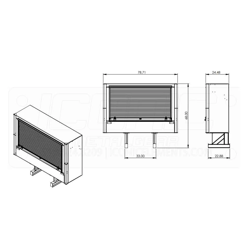 78" x 68" x 24" Roll Up Cab Rack - Image 5
