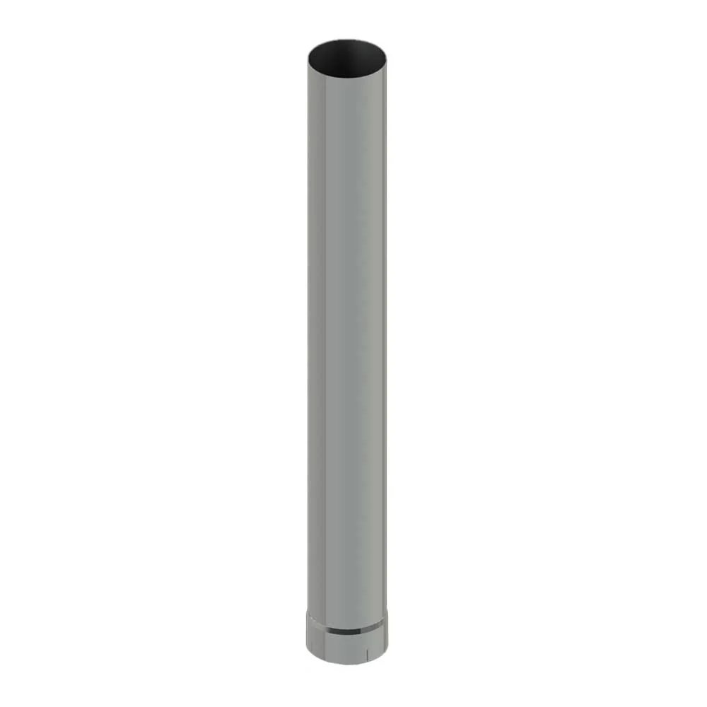 7"D x 84"L Flat Top Chrome One-Piece Stack with Expanded End