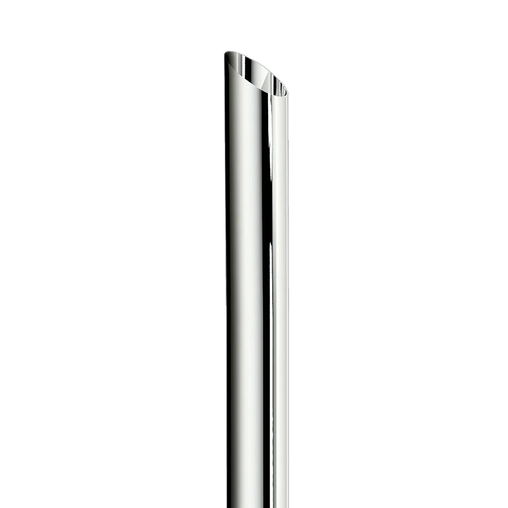 7"D x 120"L Slash Cut One-Piece Chrome Top Stack