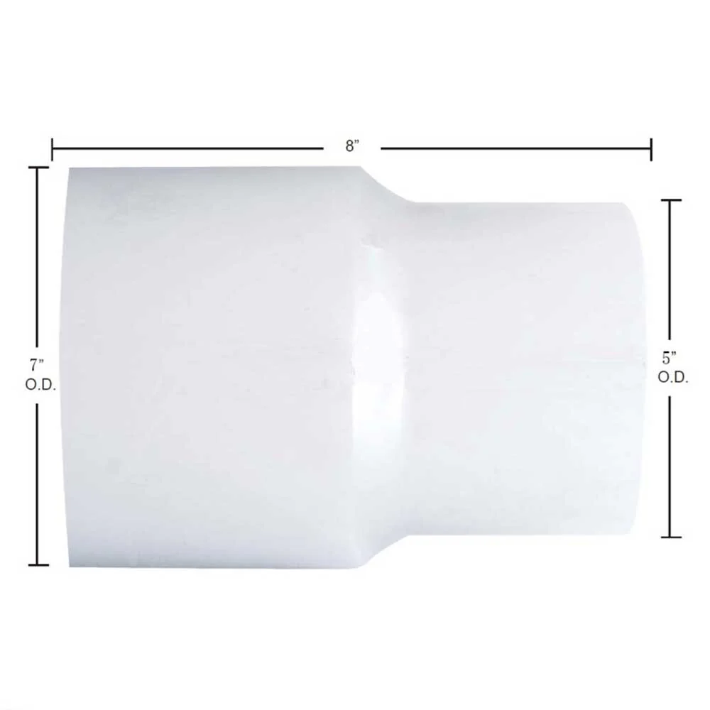 7"OD to 5"OD Chrome Reducer
