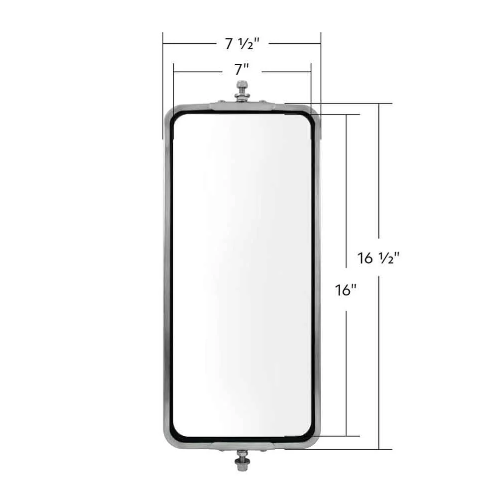 7"x16" Stainless steel West Coast Style Mirror - Image 4