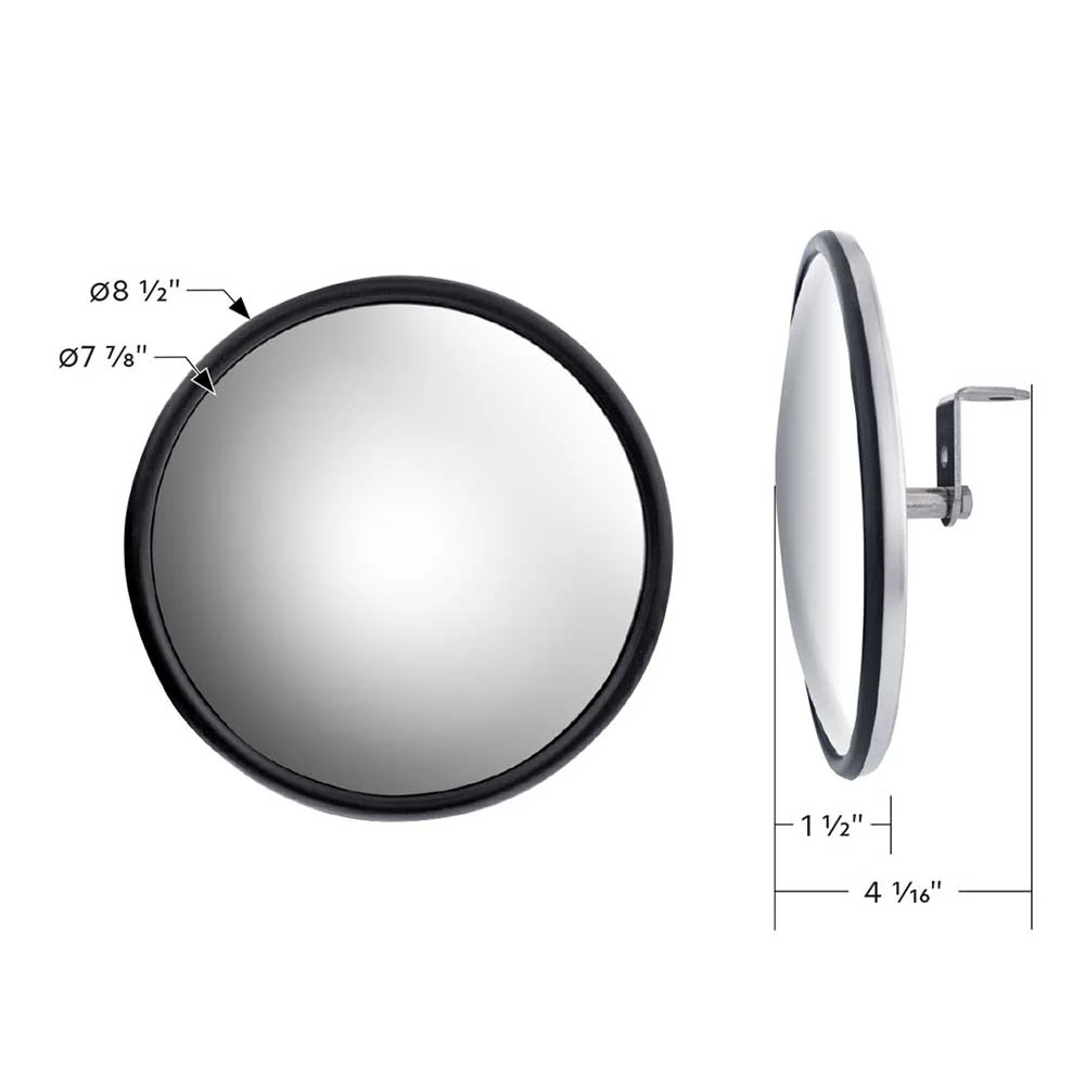 8-1/2" Stainless Steel 320R Convex Mirror - Image 6
