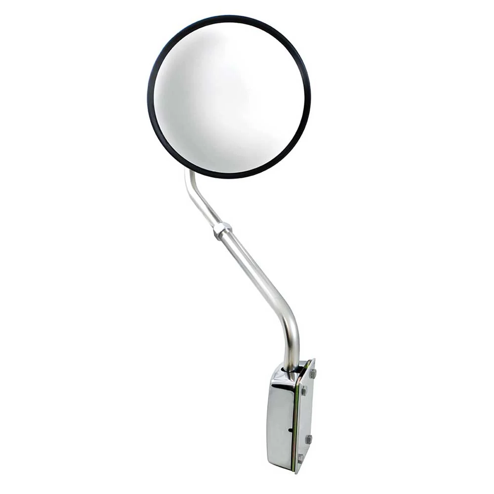 8-1/2" Stainless Steel Hood Mount Convex Mirror - Image 4