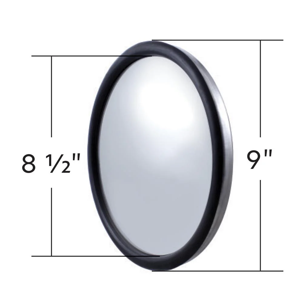 8-1/2" Stainless Steel 150R Convex Mirror - Image 4