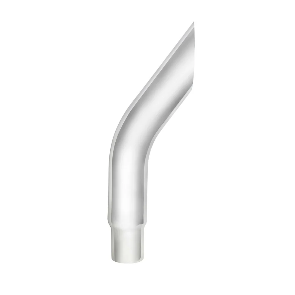 8"-5"D x 36"L Chrome Bull Horn Top Stack Plain End