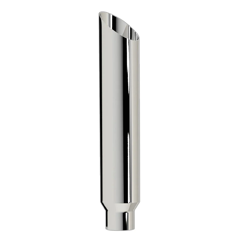8"-5"D x 36"L Slash Cut One-Piece Chrome Top Stack