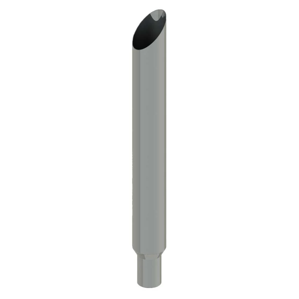 8"-5"D x 64"L Mitered Chrome One-Piece Stack with Extended Tapered End