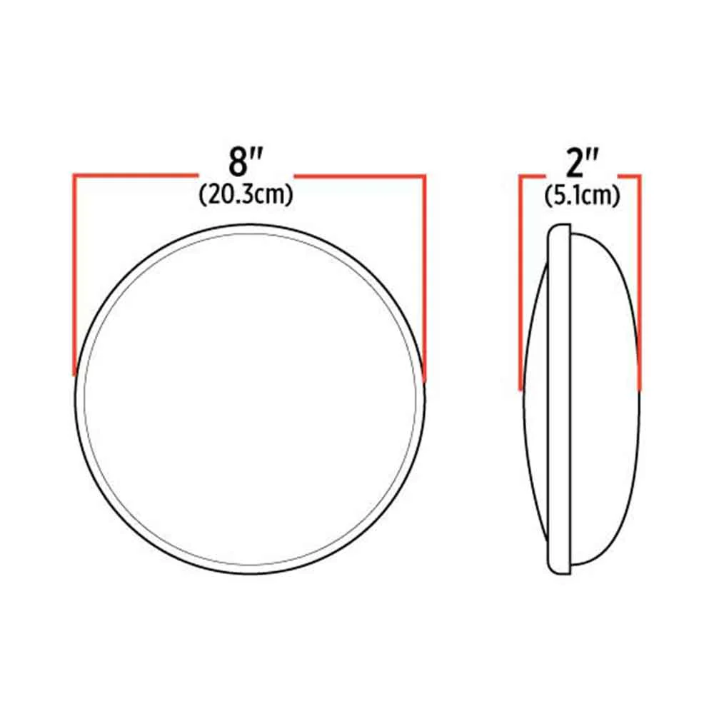 8" Convex Mirror with Center Mount - Image 3