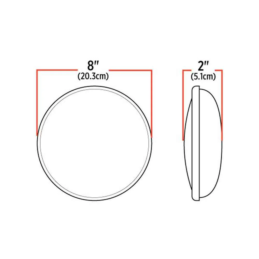 8" Convex Mirror with Offset Mounting Bracket - Image 3