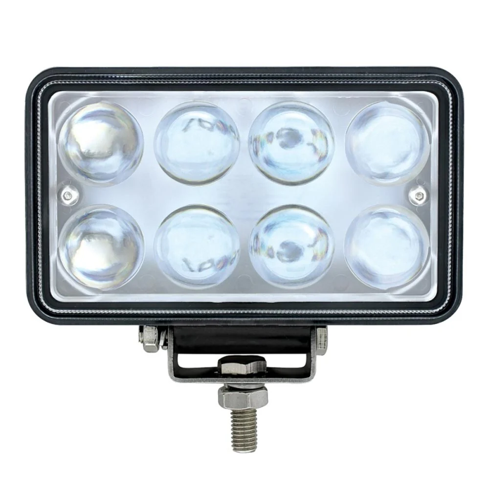 8 LED Rectangular Work Light with Projector Lens