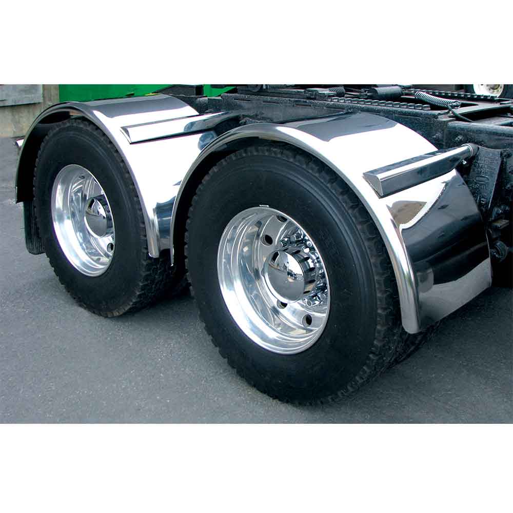 80" Polished Aluminum Single Axle Fenders