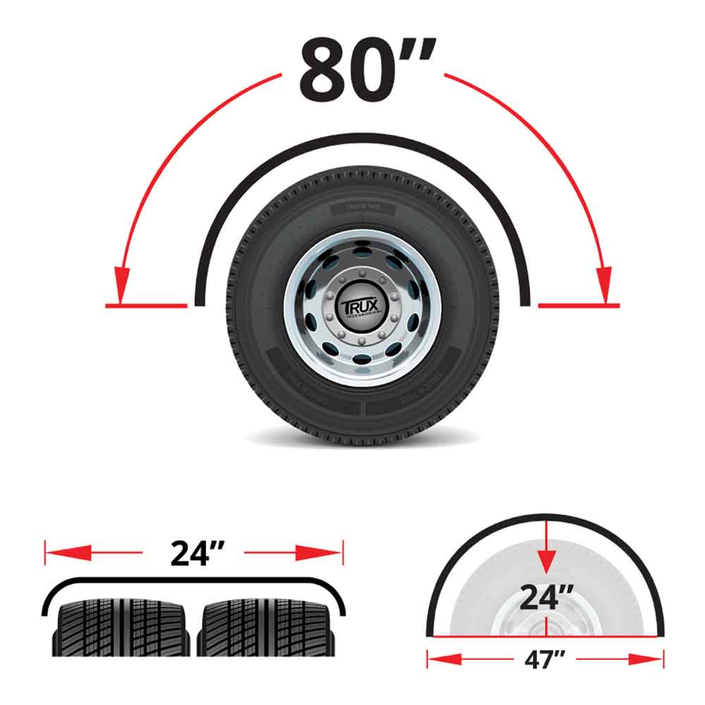 80" Polished Aluminum Single Axle Fenders - Image 2
